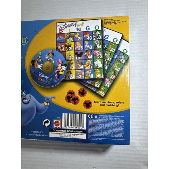 Disney DVD Bingo TV Game For Ages 4+ w/ Carrying Case - NEW SEALED Vintage 2005 - Picture 7 of 7